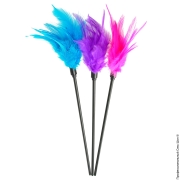 Плетки флоггеры и метелки - мягкая метелочка цветная lovers feather ticklers фото