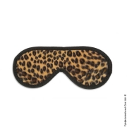 Маски и повязки на глаза - закрытая маска на глаза с леопардовым мехом фото