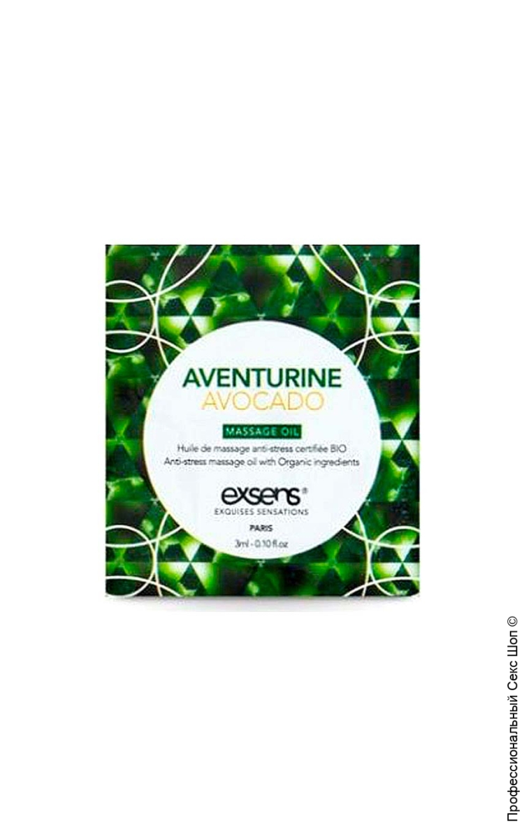 Массажное масло Exsens Sertified Organic Aventurine Avocado с кристаллами авантюрина, 100 мл D882461 - Exsens - Масла для массажа - Купить