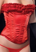 Женские сексуальные боди и корсеты - красный корсет ева фото