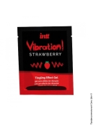  - пробник рідкого вібратора зі смаком полуниці intt vibration strawberry, 5мл фото
