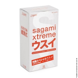 Фото полиуретановые презервативы «sagami xtreme» в профессиональном Секс Шопе