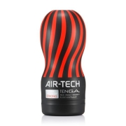 Скидки на мастурбаторы - tenga air-tech strong, мастурбатор с  аэростимуляцией и всасывающим эффектом, 15.5х6.9 (чёрный) фото