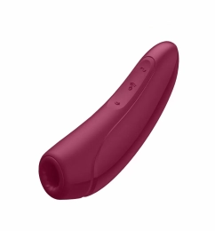 Фото satisfyer curvy 1+ вакуумно-волновой стимулятор с возможностью управления через приложение, 13.5х4.3 см (красный) в профессиональном Секс Шопе