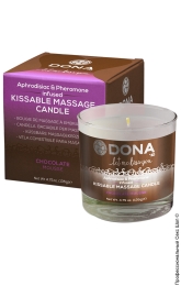 Фото массажная свеча - kissable massage candle chocolate mousse (125 мл) в профессиональном Секс Шопе