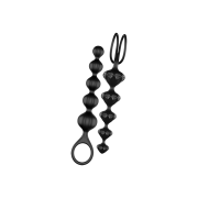 Анальная елочка - satisfyer love beads silicone - анальные цепочки, 20.5х3.4 см (черный) фото