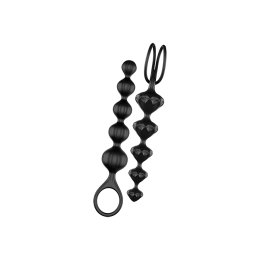 Фото satisfyer love beads silicone - анальные цепочки, 20.5х3.4 см (черный) в профессиональном Секс Шопе