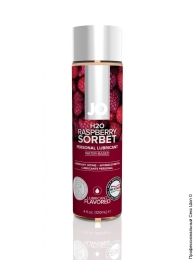 Фото оральный лубрикант со вкусом малины system jo h2o - raspberry sorbet, 120мл в профессиональном Секс Шопе