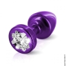 Пробка Diogol Anni R Clover Purple 25мм с кристаллом Swarovski