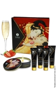 Свечи для массажа - набір для масажу geishas secret kit strawberry wine фото