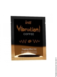 Фото пробник рідкого вібратора зі смаком кави intt vibration coffee, 5мл в профессиональном Секс Шопе