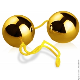 Фото вибрирующие золотые шарикиbasic love balls в профессиональном Секс Шопе