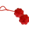 Червоні вагінальні кульки на нитці з сердечками - Червоні вагінальні кульки на нитці з сердечками