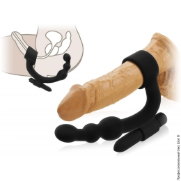 Фото шариковая пробка вибрирующая насадка массирующая яичка обруч на член в профессиональном Секс Шопе