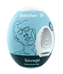 Фото satisfyer masturbator egg single savage мастурбатор яйцо, 7х5.5 см (голубой) в профессиональном Секс Шопе
