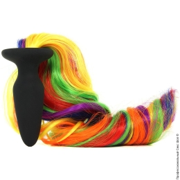 Фото анальная пробка с хвостиком unicorn tails pastel в профессиональном Секс Шопе
