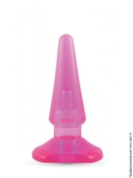 Фото анальна пробка basic anal plug pink, 9х3,5см в профессиональном Секс Шопе