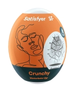 Яйцо - satisfyer masturbator egg single crunchy мастурбатор яйцо, 7х5.5 см (оранжевый) фото