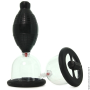 Женские вакуумные помпы ❤️ с вибрацией - помпи для сосків з вібрацією vibrating nipple pleasure cup фото