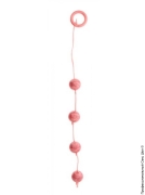 Анальні пробки (сторінка 16) - анальний ланцюжок good vibes anal beads large, pink, діаметр 2,6 см фото
