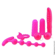 Секс наборы ❤️ из силикона - набір maia marcia pleasure objects neon pink фото