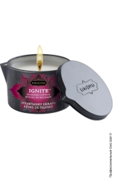 Фото масажна свічка з ароматом полуниці ignite massage candle 170gr в профессиональном Секс Шопе