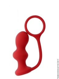 Фото анальная пробка с кольцом для мужчин menzstuff ass jacker, red в профессиональном Секс Шопе