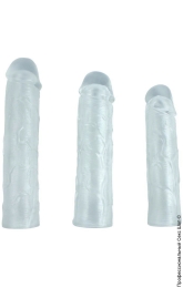 Фото набор насадок для пениса - alex crystal 3 in 1 в профессиональном Секс Шопе