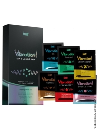 Фото набір пробників рідкого вібратора intt vibration six flavor mix, 12х5мл в профессиональном Секс Шопе
