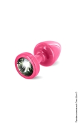 Анальні іграшки (сторінка 17) - анальна пробка з чорним кристалом - anni round pink фото