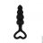 Анальная цепочка с ручкой Black Mont Beaded Luv Probe, 15х3,4см