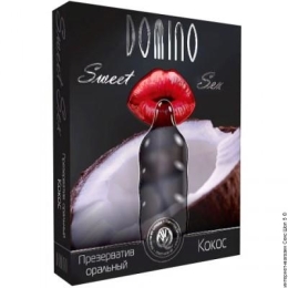 Фото оральні презервативи domino кокос в профессиональном Секс Шопе