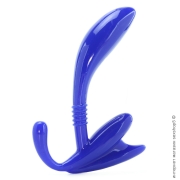 Анальные игрушки ❤️ из металла - анальна пробка apollo prostate probe blue фото