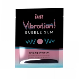 Фото пробник жидкого вибратора со вкусом жвачки intt vibration bubble gum, 5мл в профессиональном Секс Шопе