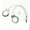 Металлические наручники с анальной пробкой - Металлические наручники с анальной пробкой
