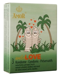 Фото amor wild love - рельефные презервативы, 3 шт в профессиональном Секс Шопе