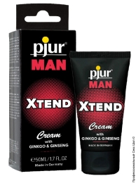Фото стимулюючий крем для пеніса з екстрактом гінкго та женьшеню pjur man xtend cream, 50мл в профессиональном Секс Шопе