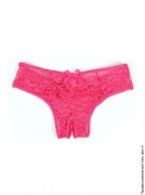 Женская сексуальная одежда и эротическое белье (страница 43) - розовые трусики с вырезом в интимной зоне фото
