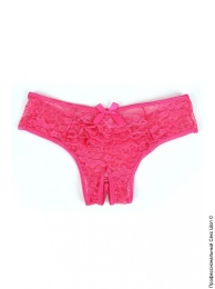 Фото рожеві трусики з вирізом в інтимній зоні в профессиональном Секс Шопе