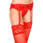 Трусики женские - music legs - трусики с поясом для чулок s-l (красный) фото
