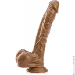 Фото дилдо 25,5 см на присоске дородный пенис в профессиональном Секс Шопе