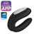 Satisfyer Double Joy - вибратор для пары с управлением через приложение, 9х5.7см, (черный)