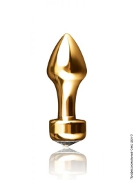 Фото алюминиевая анальная пробка pipedream ff gold - gold butt plug, диаметр 2,8 см в профессиональном Секс Шопе