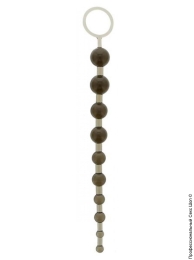 Фото черная анальная цепочка oriental jelly butt beads, 26см в профессиональном Секс Шопе