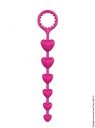 Анальні пробки (сторінка 20) - анальний ланцюжок у вигляді сердець dream toys heart beads, 23х2,5см фото