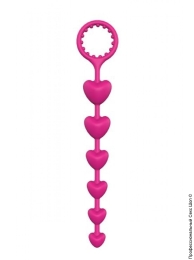 Фото анальная цепочка в виде сердец dream toys heart beads, 23х2,5см в профессиональном Секс Шопе