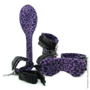 Комплекты и наборы BDSM аксессуаров - комплект фіксаторів cheetah bondage kit фото
