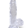 Pipedream King Cock Clear 5" Cock with Balls - Реалистичный фалоимитатор на присоске, 10.8х3.55 см, (прозрачный) - Pipedream King Cock Clear 5" Cock with Balls - Реалистичный фалоимитатор на присоске, 10.8х3.55 см, (прозрачный)