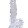 Pipedream King Cock Clear 5" Cock with Balls - Реалистичный фалоимитатор на присоске, 10.8х3.55 см, (прозрачный) - Pipedream King Cock Clear 5" Cock with Balls - Реалистичный фалоимитатор на присоске, 10.8х3.55 см, (прозрачный)
