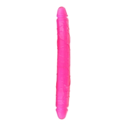 Фото подвійний фаллоімітатор з силікону double dong pink в профессиональном Секс Шопе